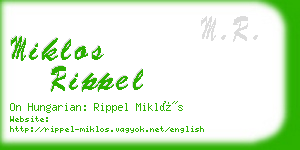 miklos rippel business card